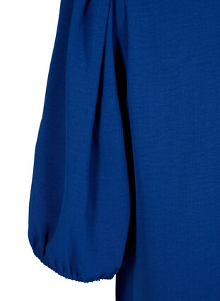 ZizziBlouse met korte mouwen en een strik op de rug, Estate Blue, Packshot image number 3