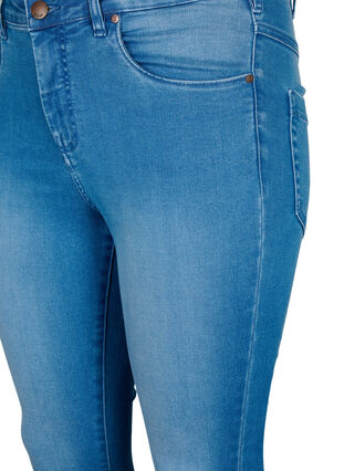 ZizziSuper slim Amy jeans met hoge taille, Light blue, Packshot image number 2