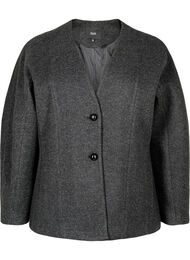 Blazer ajusté, Dark Grey Melange, Packshot