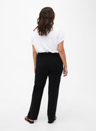 Pantalon classique en mélange de viscose, Black, Model