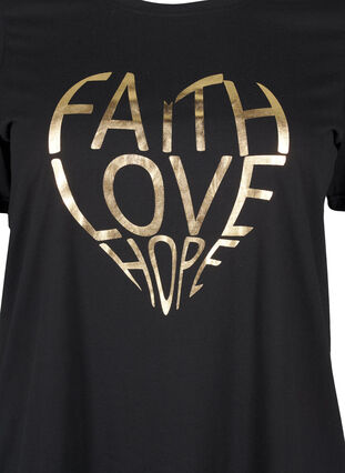 ZizziFLASH - T-short met motief, Black Gold Faith, Packshot image number 2