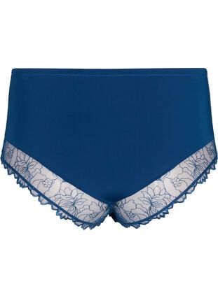 Zizzi Culottes hipster avec dentelle et taille normale, Blue Opal, Packshot image number 1