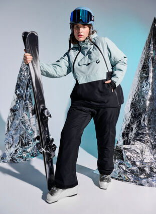 Zizzi Pantalon de ski avec taille réglable, Black, Image image number 0