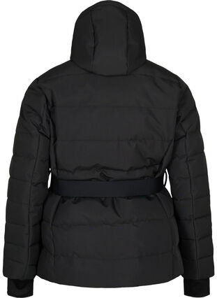 Zizzi Veste de ski avec capuche et ceinture, Black, Packshot image number 1