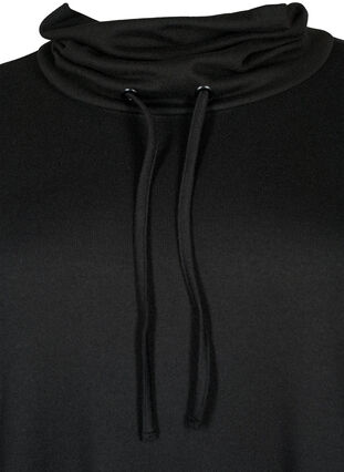 Zizzi Robe en jersey avec col montant et poches, Black, Packshot image number 2