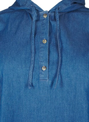 ZizziDenim blouse met capuchon, Medium Blue Denim, Packshot image number 2