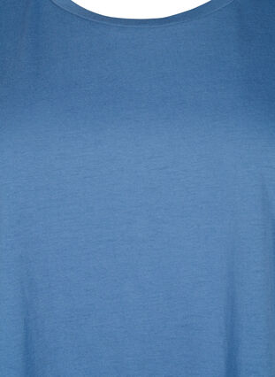 ZizziT-shirt met korte mouwen van katoenmix, Moonlight Blue, Packshot image number 2