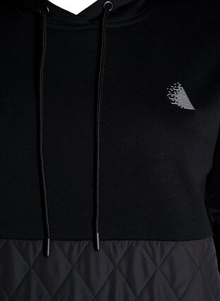 Zizzi Sweat à capuche rembourré, Black, Packshot image number 2