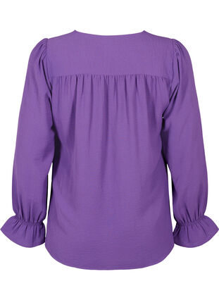 ZizziV-hals blouse met lange mouw, Pansy, Packshot image number 1