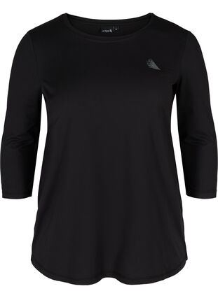 ZizziTraining blouse met 3/4 mouwen, Black, Packshot image number 0