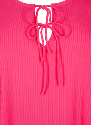 Zizzi Tunique en viscose à lacets, Bright Rose, Packshot image number 2