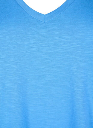 T-shirt basique à manches courtes avec col en V, Marina, Packshot image number 2