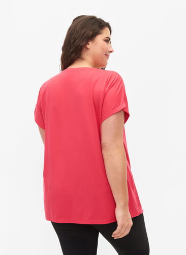 ZizziTrainings T-shirt met korte mouwen, Azalea, Model image number 1
