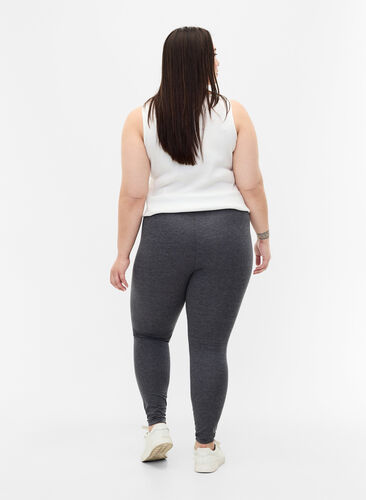 ZizziGrijs gemêleerde legging, Dark Grey Melange, Model image number 1