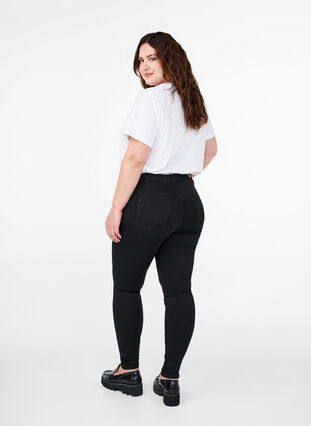 ZizziStay black Amy jeans met hoge taille, Black, Model image number 1