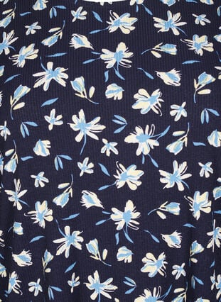 ZizziBlouse met lange mouwen en bloemenprint, Night Sky AOP, Packshot image number 2