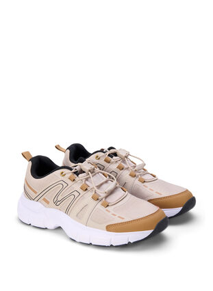 ZizziWide fit - Sneakers met elastische veters, Birch, Packshot image number 1