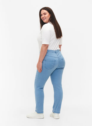 ZizziSlim fit Emily jeans met normale taille, Ex Lt Blue, Model image number 1