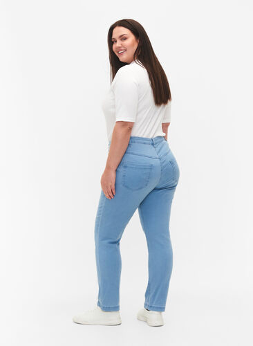 ZizziSlim fit Emily jeans met normale taille, Ex Lt Blue, Model image number 1