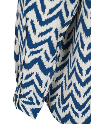 ZizziBlouse met lange mouwen en V-hals, OFF WHITE ZIG ZAG, Packshot image number 4