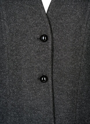 ZizziGetailleerde blazer, Dark Grey Melange, Packshot image number 2