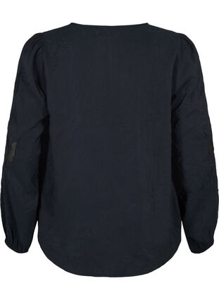 ZizziBlouse van Tencel™ Modal met geborduurde details, Black, Packshot image number 1