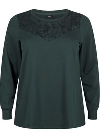 Sweatshirt met kanten details