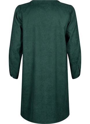 Zizzi Robe en velours avec détail de fermeture éclair, Posy Green, Packshot image number 1