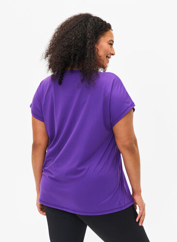 ZizziTrainings T-shirt met korte mouwen, Heliotrope, Model image number 1