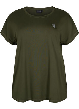 Zizzi T-shirt d'entraînement à manches courtes, Forest Night, Packshot image number 0