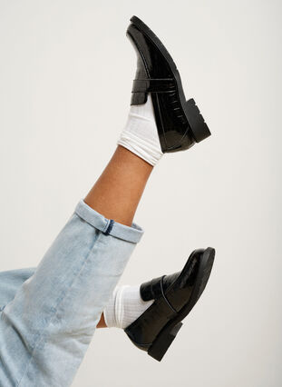 ZizziWijde croco loafers van leer, Black, Image image number 1