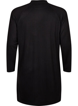 ZizziJersey jurk met knopen, Black, Packshot image number 1