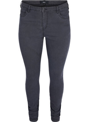 Zizzisuper slim fit Amy jeans met hoge taille, Grey Denim, Packshot image number 0