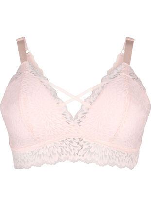 Zizzi Bralette avec détail de cordon et rembourrage doux, Peach Blush, Packshot image number 0