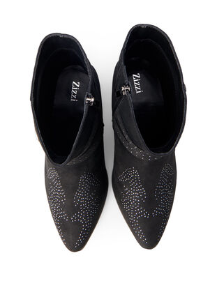 ZizziWide fit - Korte laars met studs en gespen, Black, Packshot image number 2