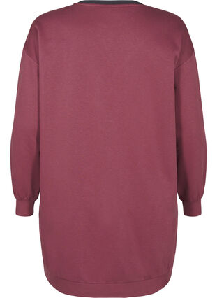 ZizziLang sweatshirt met colourblock, Rose B. Color Block, Packshot image number 1