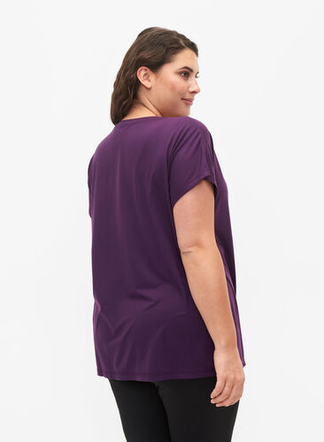 Zizzi T-shirt d'entraînement à manches courtes, Purple Pennant, Model image number 1