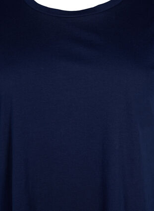 ZizziT-shirt met korte mouwen van katoenmix, Navy Blazer, Packshot image number 2