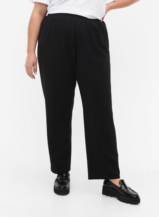 Zizzi FLASH - Pantalon à coupe droite, Black, Model image number 3