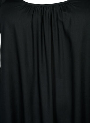 ZizziMouwloos midi jurk in viscose, Black, Packshot image number 2
