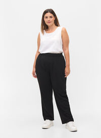 Losse broek met elastische rand, Black, Model