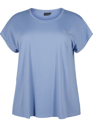 Zizzi T-shirt basique, Colony Blue, Packshot image number 0