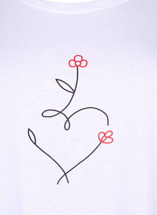 ZizziFLASH - T-shirt met motief, Bright White Heart, Packshot image number 2