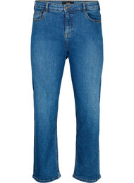 Gemma-jeans met hoge taille en normale pasvorm, Blue denim, Packshot