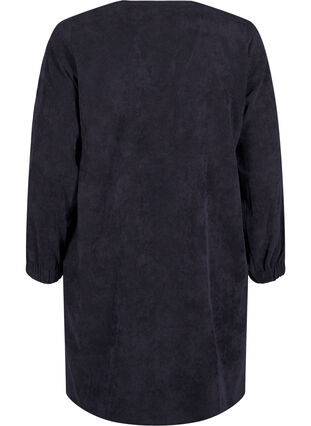 Zizzi Robe courte en velours avec poches, Black, Packshot image number 1