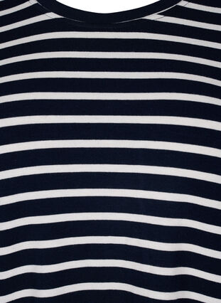 ZizziBlouse met lange mouwen en strepen, Evening Blue Stripe, Packshot image number 2