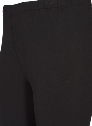 ZizziKatoenen legging met voering, Black, Packshot image number 3