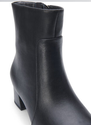 Zizzi Large – Bottines en cuir à talon, Black, Packshot image number 3