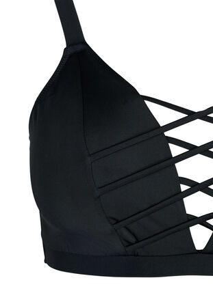 ZizziBikinitop met stringdetail, Black, Packshot image number 2