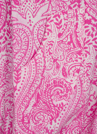 Zizzi Robe en coton imprimé à manches courtes, Shocking P. Paisley , Packshot image number 3